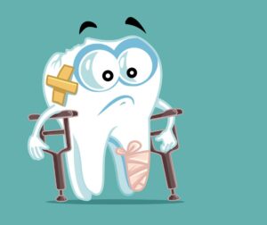 concept image of tooth injuries illustration