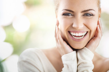 Beautiful women smiling